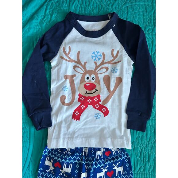 NWOT IF Family Toddler Size 3 years Winter Pajamas 2 Piece Reindeer Joy - Picture 10 of 12